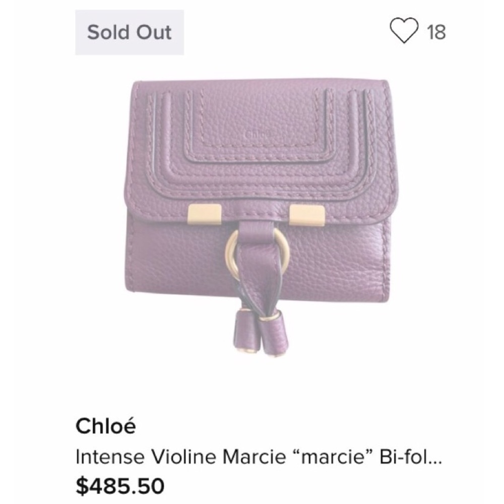 ❌SOLD❌NWT Chloe “Marcie” Bi-Fold Wallet - Picture 1 of 8